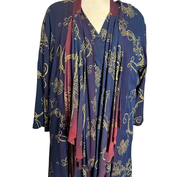 Vintage Carole Little Petites Size 4 Boho Jacket Blouse & Skirt Set - Picture 6 of 16